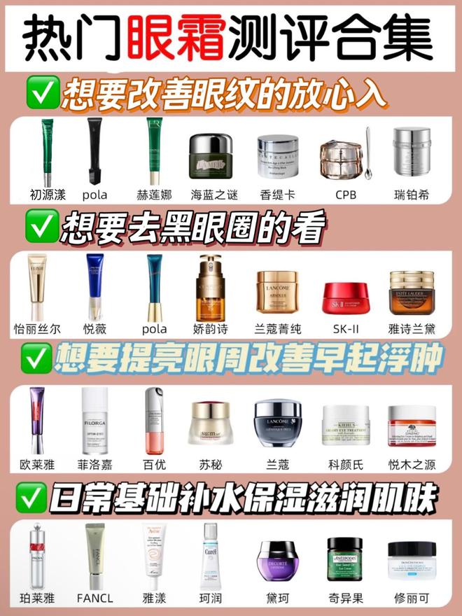 ！抗皱眼霜决赛圈十大品牌跟着选不迷路AG旗舰厅网站抗皱眼霜排行榜前十强(图5)